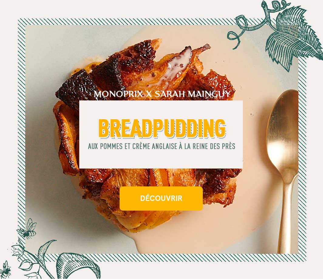 Recette Sarah Mainguy - Breadpudding Page de contenu
