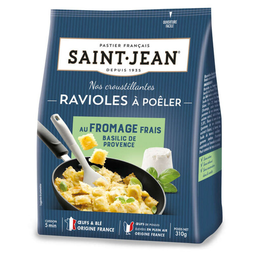 Saint Jean Ravioles à Poêler au Fromage Frais Basilic de Provence 310g
