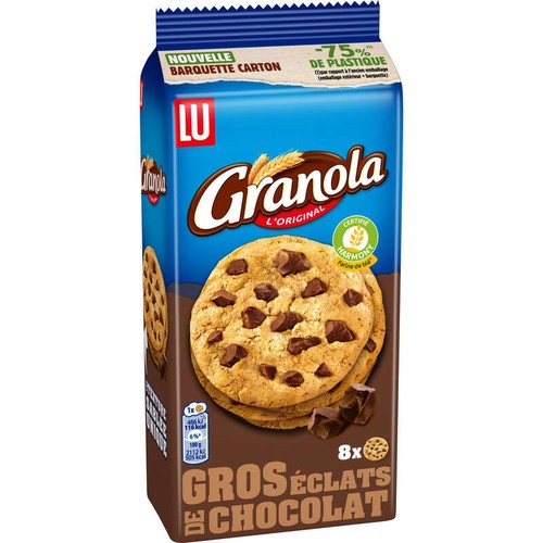 Granola Cookies aux gros éclats de Chocolat 184g