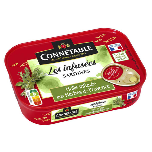 Connétable Sardines à l'huile infusée aux Herbes de Provence 115g