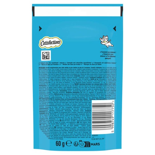Catisfactions Friandises Au Saumon Pour Chat Et Chaton 60g