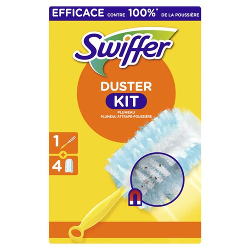 Swiffer Duster Plumeau Kit De Démarrage (1 Manche + 4 Recharges)