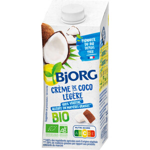 Bjorg Crème de coco légère, bio 200ml.