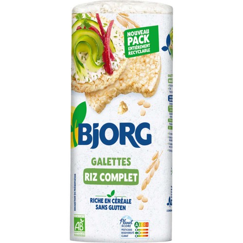 Bjorg Galettes Riz Complet Bio Sans Gluten 130g