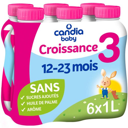 Candia Baby Lait de Croissance 12 mois à 23 mois 6x1L