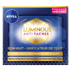 Nivea Soin de Nuit Unificateur de Teint visage & Cou Décolleté Antitaches Cellular Luminous 630 50ml