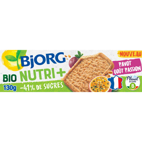 Bjor Nutri+ pavot goût passion Bio 130g