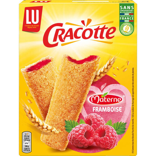 Lu Cracotte Biscottes fourées Framboise 200g