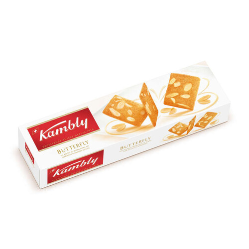 Kambly Butterfly, Biscuits Au Beurre Extra-Fins Et Aux Amandes 100G