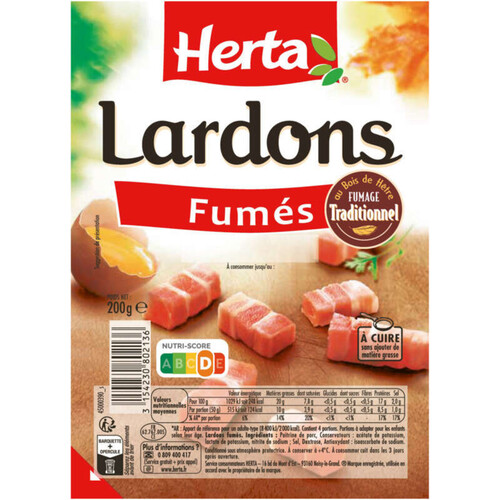 Herta Lardons Fumés 200g