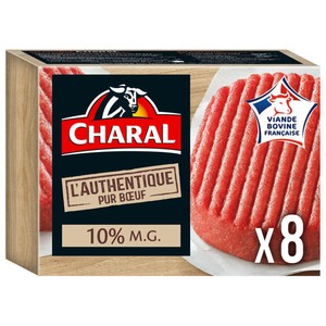 Charal Steak haché L'Authentique pur Bœuf 10% de Mg 8x125g
