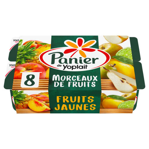 Panier de Yoplait Morceaux de Fruits Jaunes 8x125g