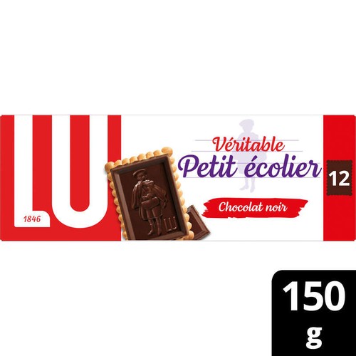 Lu Petit Écolier Petit Beurre Biscuits nappés au Chocolat Noir 150g