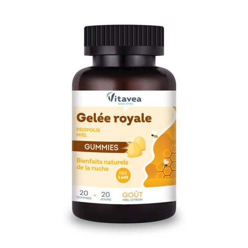 Vitavea x20 gummies gelée royale goût miel citron