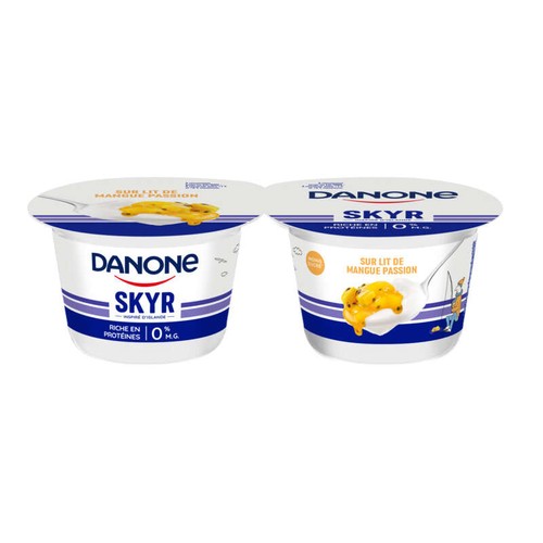 Danone Skyr sur lit de mangue passion 2x145g