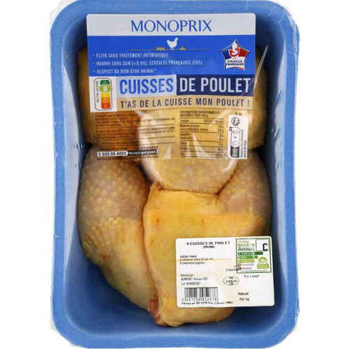 Monoprix Cuisses De Poulet X4 1Kg