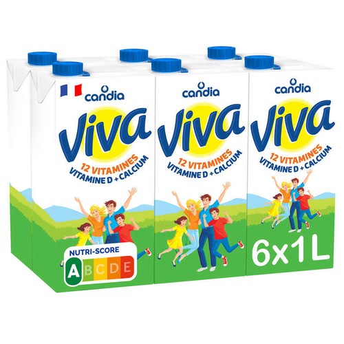 Candia Viva - Lait Vitaminé -  Le pack de 6x1L