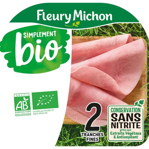 Fleury Michon Jambon Simplement Bio x2