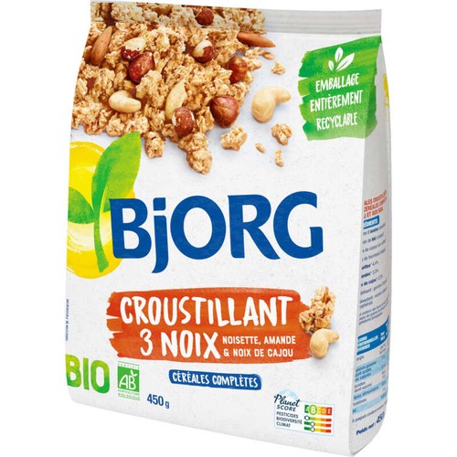 Bjorg Croustillant 3 Noix Bio 450g