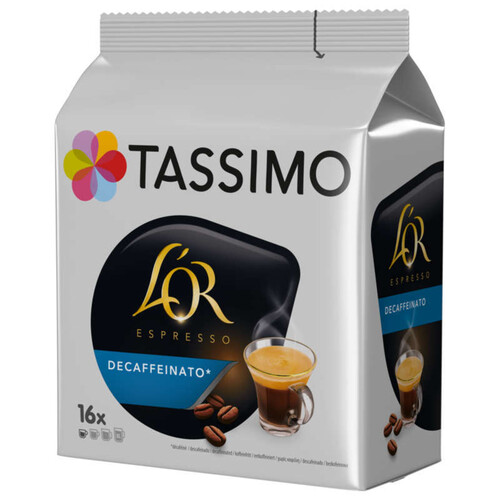 Tassimo L'Or Café Espresso Decaffeinato Intensité 4, 16 Dosettes 106G