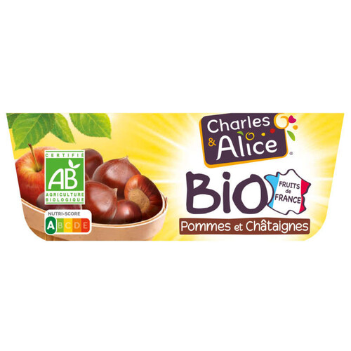 Charles & Alice Bio Pommes & Châtaigne 4x95g