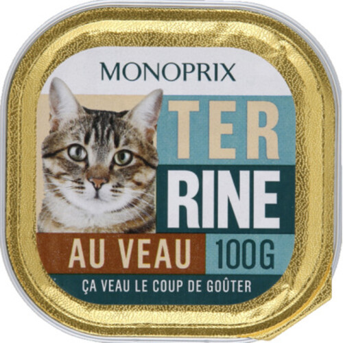 Monoprix Terrine de veau pour Chats 100g