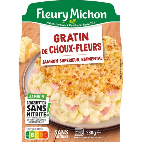 Fleury Michon Gratin de Choux-Fleurs Au Jambon 280g