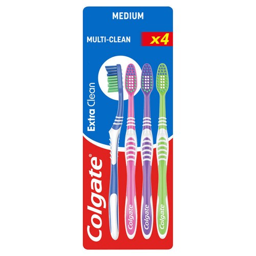 Colgate Brosses à Dents Multi-Action Medium x4