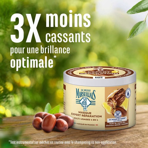 Le Petit Marseillais Masque soin capillaire réparation intense multi usage 4en1 370ml