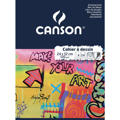 Canson Cahier dessin, 24x32cm, 125 gr/m², 24 feuilles