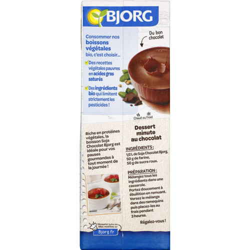 Bjorg Boisson végétale soja chocolat bio 1L