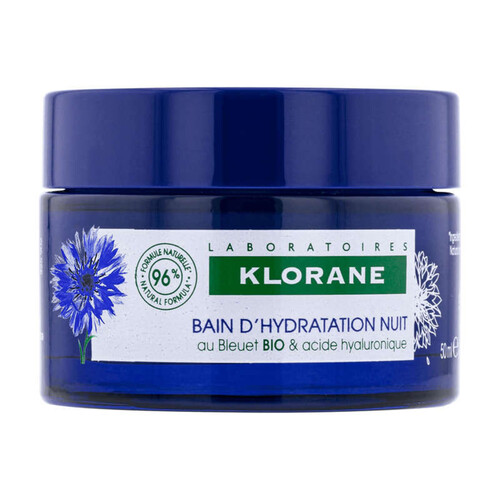 [Para] Klorane Bain D’Hydratation Nuit Au Bleuet Bio Et Acide Hyaluronique Visage Et Yeux 50ml