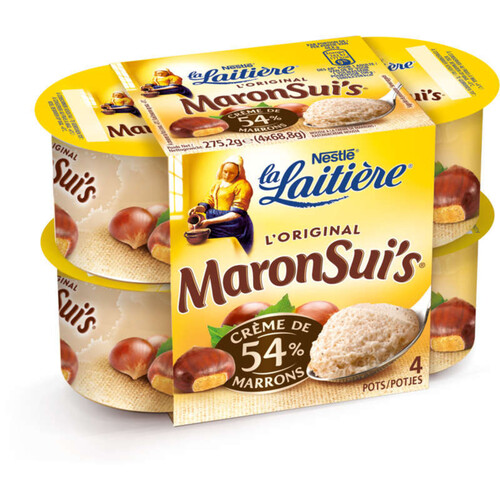 Nestlté La Laitière Maronsui's L'Original Mousse Crème De Marrons 4x68.8g