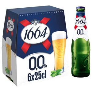 1664 0.0 Bière Blonde Sans Alcool 6 x 25 cl