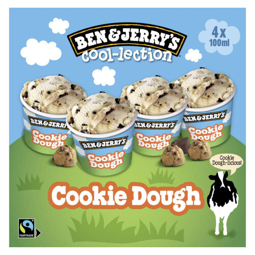 Ben & Jerry's Glace en Pot The Cookie Cool-loction 4x100ml