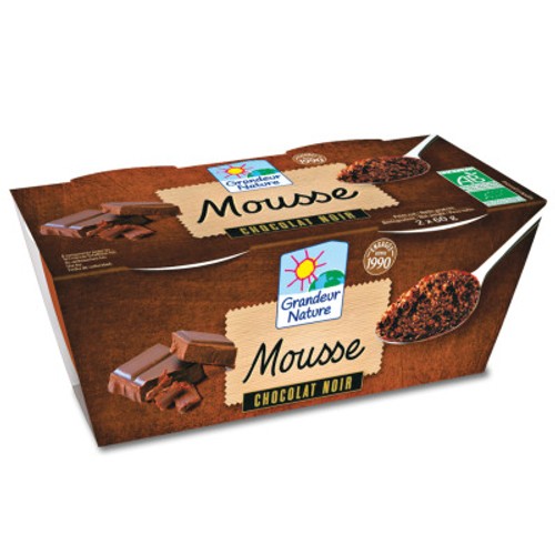Grandeur Nature Mousse Chocolat Noir 2*60g