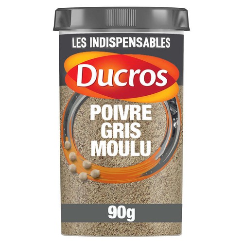 Ducros Poivre Gris Moulu, Classique, 90g