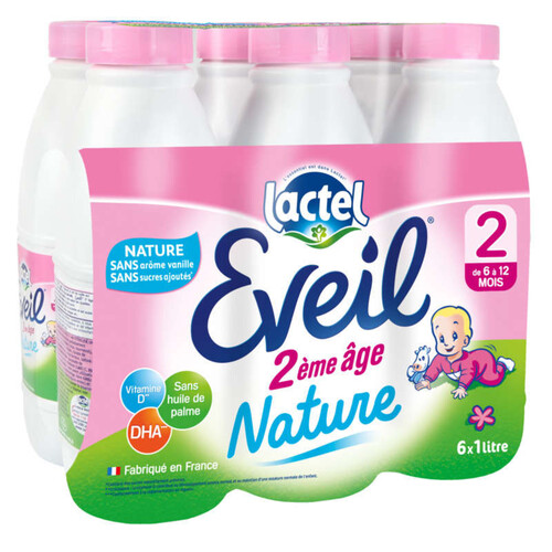 Lactel Eveil Nature Deuxième Age 6x1L