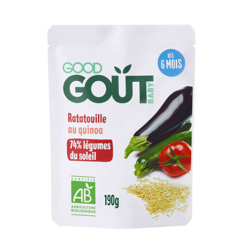 [Par Naturalia]  Good Goût Ratatouille au quinoa bio Dès 6 mois 190g