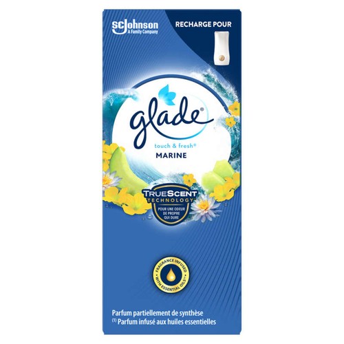 Glade Touch & fresh Recharge Marine aux huiles essentielles