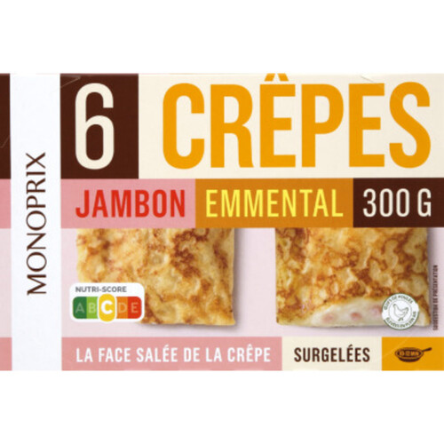 Monoprix Crêpes au Jambon & Emmental x6 300g