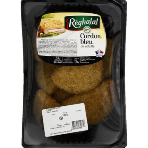 Reghalal 8 Cordon Bleu de volaille Halal 1kg