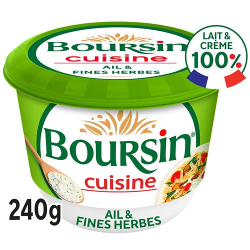Boursin Fromage cuisine ail et fines herbes 240g