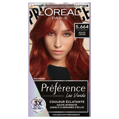 L'Oréal Paris Préférence Les Vivids Coloration Cheveux Rouge Cerise