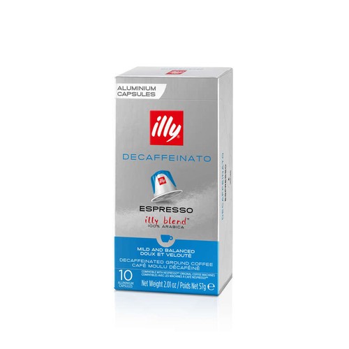 Illy Café Espresso Decaffeinato 100% Arabica x10 capsules 57g
