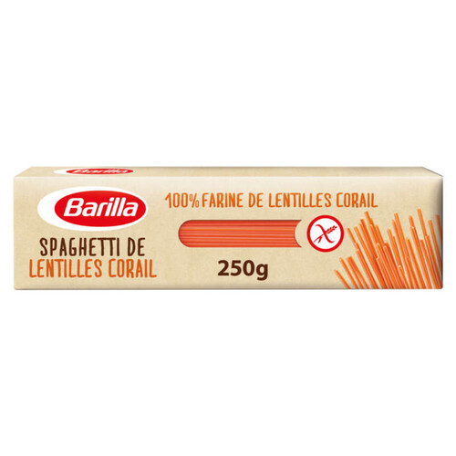 Barilla pates légumineuses spaghetti lentilles corail sans gluten 250g