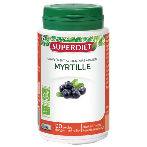[Par Naturalia] Superdiet Complément Alimentaire Myrtille Bio Gélule x90