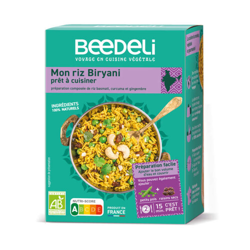 Beedeli riz basmati aux épices bio 125g