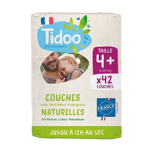 [Par Naturalia] Tidoo Couches avec Matières Naturelles T4 (9-20kg) x42