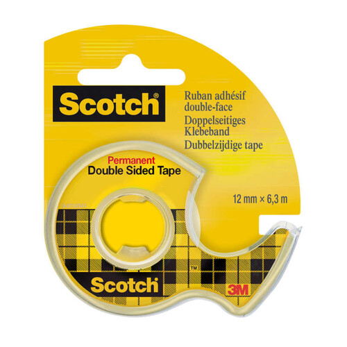 Scotch Adhésif Double Face Avec Dévidoir 12Mmx6,3M